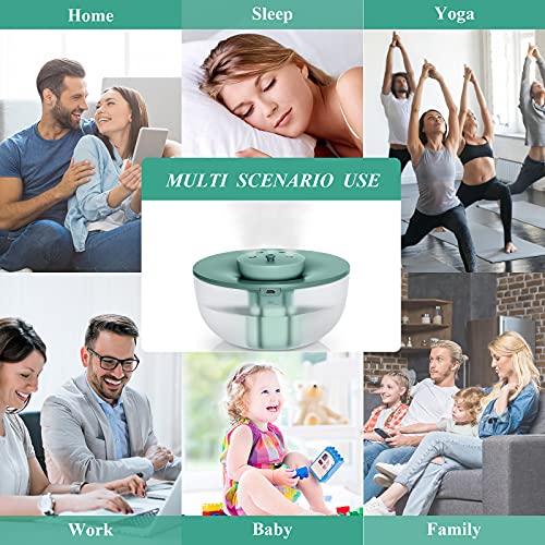 Canareen Nawilżacz - 22dB super cichy | nawilżacz ultradźwiękowy o pojemności 1 2 litra z automatycznym bezwodnym wyłączaniem | mały nawilżacz do pokój dziecięcy sypialnia biuro podróż rośliny - obrazek 2