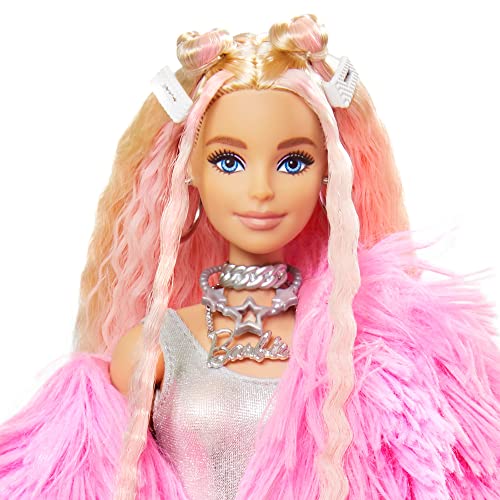 Mattel - Barbie Extra Doll, Fluffy Pink Jacket - obrazek 7