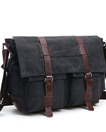 LOSMILE Męska torba na ramię 16 cali torba kurierska Canvas torba na l