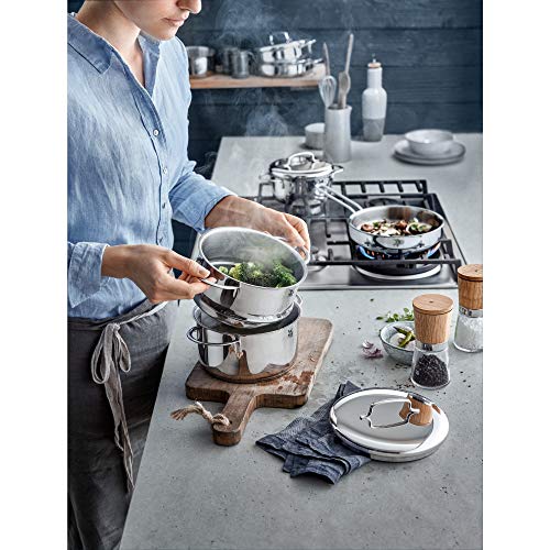 WMF Gemüsedämpfer Ø 16 cm ca. 1,5l Mini stapelbar Cromargan Edelstahl rostfrei poliert induktionsgeeignet spülmaschinengeeignet - obrazek 3