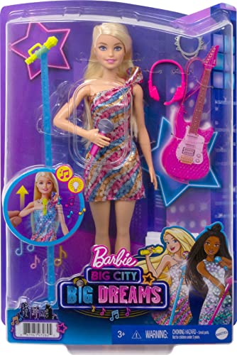 Barbie Big City Big Dreams Barbie Malibu Lalka blondynka (29 cm) z muz - obrazek 4