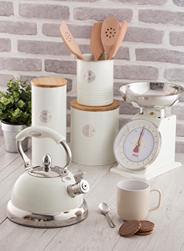 TYPHOON Living Collection, pastellcreme, 3,4 Liter Keksdose, Stahl, holz, Silikon, creme - obrazek 6