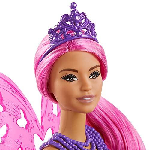 Barbie, Dreamtopia Lalka Wróżka (30 Cm) Z Różowymi Włosami, Skrzydełkami I Tiarą GJJ99 - obrazek 5