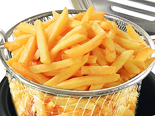 BEPER P101FRI100 Elektrische Fritteuse 1L, 850-950W, abnehmbarer Stahlkorb, Deckel mit Bullau, abnehmbarer Filter waschbar, Temperatur einstellbar, rutschfeste Füße, Schwarz - obrazek 8