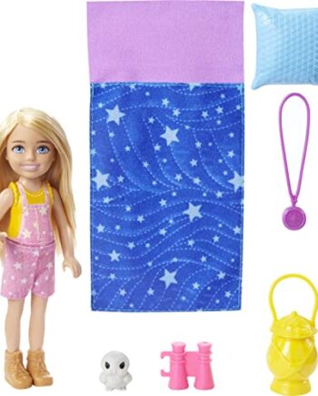 Barbie It Takes Two My dwie Zestaw kempingowy z lalką Chelsea (15 cm),