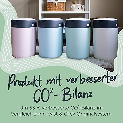 Tommee Tippee Nachfüllkassetten für Twist & Click Advanced Windelentsorgungssystem mit nachhaltig gewonnener, antibakterieller GREENFILM-Folie, 6er-Pack - obrazek 4