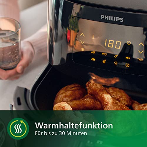 Philips Essential Airfryer XL - 6.2L, Fritteuse ohne Öl, Rapid Air Heißlufttechnologie, Touchscreen, NutriU App mit Rezepten (HD9270/90) - obrazek 5