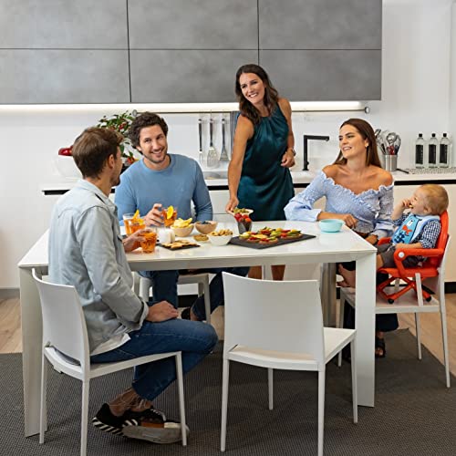 Chicco Pocket Snack Kindersitzerhöhung Esszimmerstuhl für Kinder von 6 Monaten bis 3 Jahren 15kg,tragbarer und verstellbarer Babyhochstuhl mit kompaktem Verschluss und abnehmbarem Tablett Dunkelgrau - obrazek 2