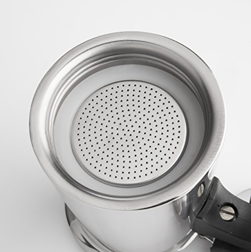 Barazzoni die Espressokocher 6 Tassen, Aluminium, Grau, 11.3 x 14.8 x 19.7 cm - obrazek 8