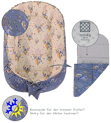 Medi Partners 5el. Kokon Niemowlęcy 100x60x15cm Wyjmowana Wkładka Kocy - obrazek 5