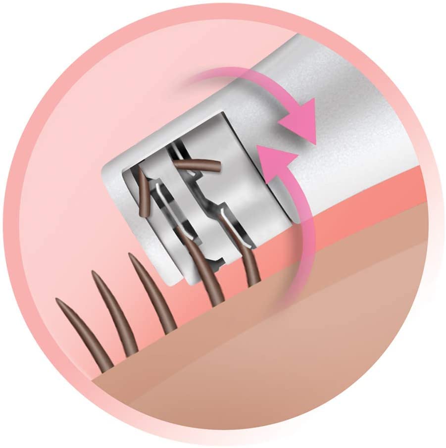 Remington Gesichtspflege Kit smooth&silky EP7070, Gesichtsepilierer, Gesichtsreinigungsbürste, Massageroller, Trimmer, batteriebetrieben, perlmuttfarbenes weiss/rosé - obrazek 4