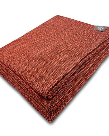 Craft Story Koc Yara, uniwersalny, pomarańczowy, ze 100% bawełny, koc dzienny, narzuta na sofę, koc piknikowy, użytkowy, ok. 170 x 220 cm