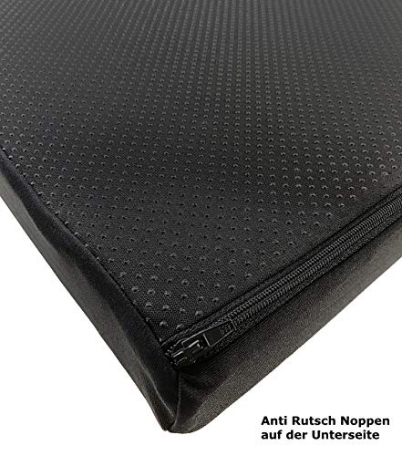 Supply24 Gel/Gelschaum Sitzkissen Anti Dekubitus Sitzpolster 40 x 40 x 10 cm Schwarz Memory Schaum für Rollstuhl Stuhl Auto LKW Bürostuhl Chefsessel Kissen Stützkissen Rücken und Gesäß (RG 60 weich) - obrazek 2