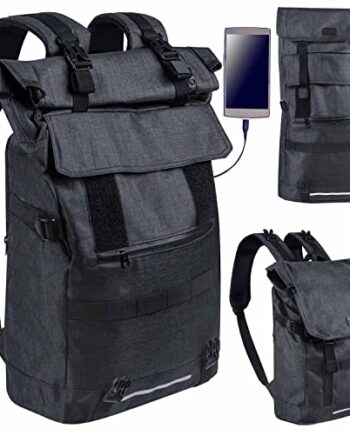 Snugs® Rolltop Notebook Backpack; Business Laptop Bag for Work & School; Travel Backpack Daypack for Men & Women