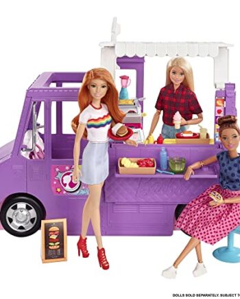 Barbie Foodtruck Zestaw do zabawy Furgonetka z otwieranymi stanowiskam