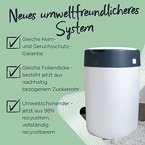 Tommee Tippee Nachfüllkassetten für Twist & Click Advanced Windelentsorgungssystem mit nachhaltig gewonnener, antibakterieller GREENFILM-Folie, 6er-Pack - obrazek 3