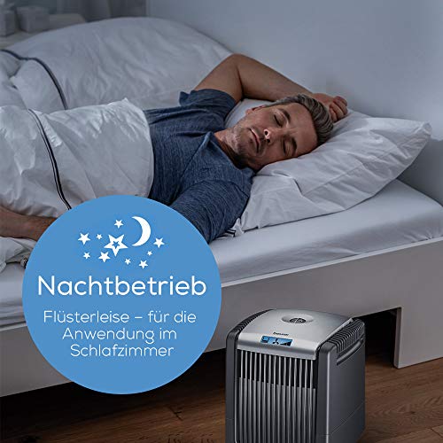 Beurer LW 230 Oczyszczacz powietrza i nawilżacz powietrza w jednym urządzeniu do pomieszczeń do ok. 40 m² wypłukuje z powietrza kurz domowy pyłki sierść zwierząt i zapachy czarny - obrazek 3