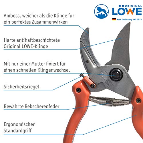 Original LÖWE 8 nożyc kowadełkowych 8.104 z geometrią obejścia - ostre - obrazek 5