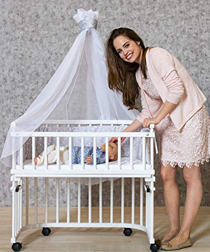 babybay Oryginalne łóżko dostawne z litego drewna bukowego/kompaktowe - obrazek 30