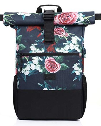 Plecak Rolltop Women, plecak na laptopa do laptopa 17,3 cala, plecak s