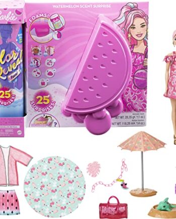 Barbie GTN19 - Color Reveal Arbuz z pianki, 3 lata i więcej