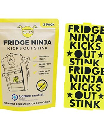 Odświeżacze do lodówki (2 sztuki) – kompaktowy rozmiar bambusowy węgiel do lodówki i odświeżacz powietrza  wielokrotnego użytku oczyszczacz powietrza z węglem aktywnym – również do toreb na lunch i lodówek