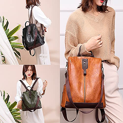 GLÜCKZEI Plecak damski, plecak antykradzieżowy, wielofunkcyjna torba na ramię, tornister szkolny - obrazek 7