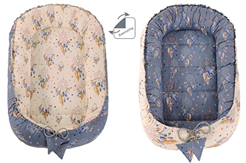 Medi Partners 5el. Kokon Niemowlęcy 100x60x15cm Wyjmowana Wkładka Kocy - obrazek 6