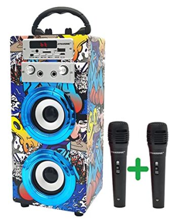 DYNASONIC (3º Generation Modell 2021) Mikrofon Karaoke Spielzeug, ideal für originelle Geschenke für Kinder, Mädchen, Spielzeug, Karaoke mikrofon Kinder Spielzeug Modell 025-16