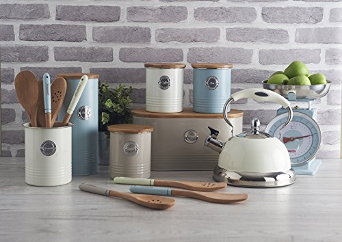 TYPHOON Living Collection, pastellcreme, 3,4 Liter Keksdose, Stahl, holz, Silikon, creme - obrazek 3