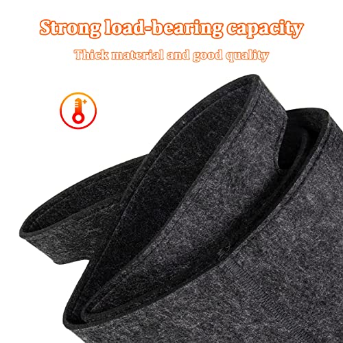 Saijer Holzkorb Filzkorb Filzkorb Kaminholzkorb Filz Allzweckkorb Filztasche Zeitungsständer Holzkorb Faltbar Filz Aufbewahrungskorb Brennholzkorb Holz für Kaminholz Holz Zeitungen Kleidung - obrazek 5