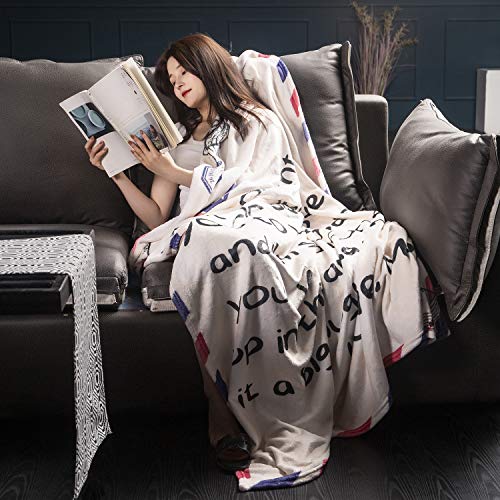 UFOORO Prezenty dla córki na urodziny, narzuta flanelowa z motywem poczty lotniczej, koc, dla osoby chorej, prezent dla córki od taty - obrazek 6