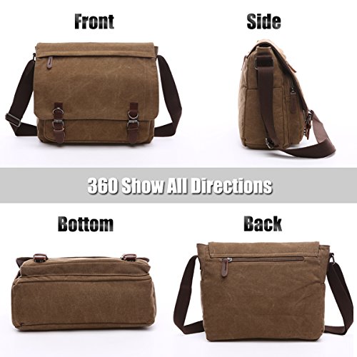 LOSMILE Torby na laptopa, listonoszka, męska torba na ramię, 40 cm, w - obrazek 7