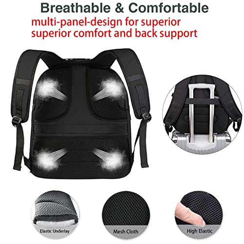 MATEIN Duży plecak na laptopa męski 17 cali, 17,3 cala Wodoodporny ple - obrazek 4