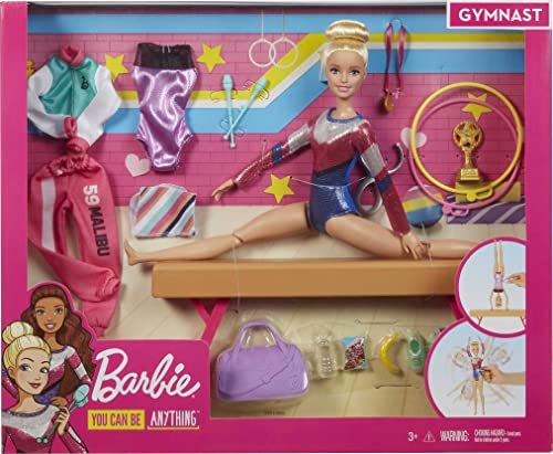 Barbie Gimnastyczka Lalka z Akcesoriami, Wielokolorowy, Od 3 Lat, GJM72 - obrazek 2