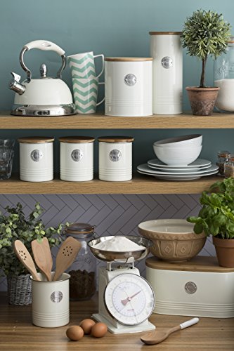 TYPHOON Living Collection, pastellcreme, 3,4 Liter Keksdose, Stahl, holz, Silikon, creme - obrazek 5