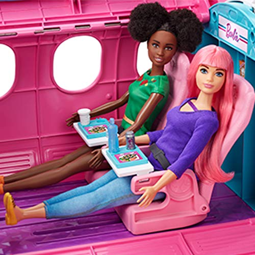 Barbie Dreamhouse Wymarzony Samolot z Lalką Pilotem Lalka z Akcesoriami, Wielokolorowy, Od 3 Lat, GJB33 - obrazek 2