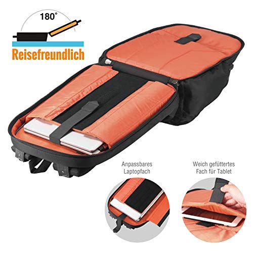 Everki Atlas EKP121, Plecak na Laptopa od 13 do 17 Cali, Czarny - obrazek 2