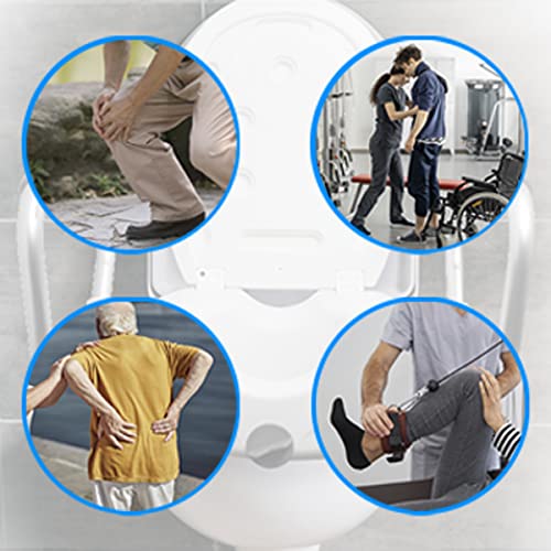 Mobiclinic, Toilettensitzerhöhung mit Armlehnen und Deckel, Guadiana, Europäische Marke, WC Sitzerhöhung, Toilettenaufsatz für Senioren, Toilettenhilfen, klappbare Armlehnen, weiß - obrazek 2