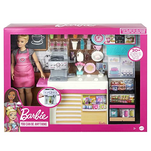 Barbie Kawiarenka Zestaw do zabawy + Lalka (30 cm) blondynka i ponad 2 - obrazek 2