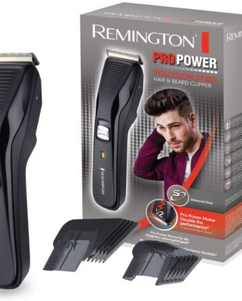 Remington Haarschneidemaschine HC5200 (Edelstahlklingen, ProPower-Motor 300 mm/s Schnittgeschwindigkeit, 2 Aufsteckkämme, Netz-/Lithium Ionen Akkubetrieb) Haarschneider, Haartrimmer Herren Pro Power