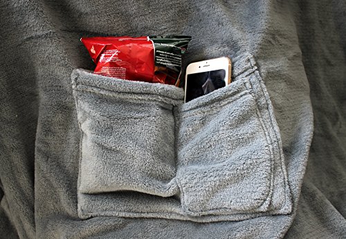 Brandsseller Puszysty koc do oglądania telewizji z rękawami, 150 x 180 - obrazek 5