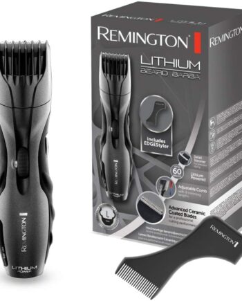 Remington Barttrimmer Herren MB350L (keramikbeschichtete Klingen, Detail- und Langhaarschneider, 1,5-18mm Längeneinstellung, inkl. Bartschablone, Netz-/Lithium Ionen Akkubetrieb) Bartschneider
