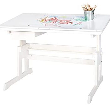 Children's desk 'Lena', white glazed