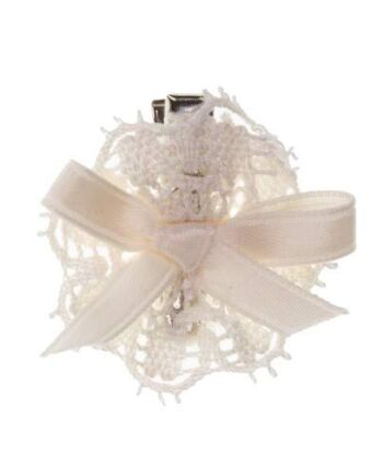 MICHI MICHI-SC103 FIOCCHETTO Pizzo Bianco Hair Pin White Lace opaska do włosów dla psów