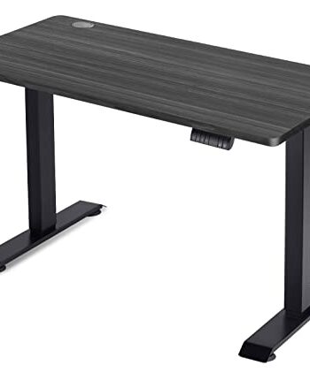 Devoko HAD022-1 Elektryczny regulowany stojak biurowy, biurko, stacja robocza komputerowa z ustawionym kontrolerem wysokości, czarny, 110 x 60 cm
