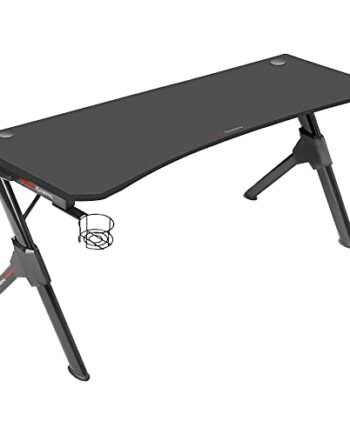 Mars Gaming MGD140 czarny, stół do gier 140 cm, zestaw słuchawkowy + stojak na napoje, całkowita podkładka pod mysz