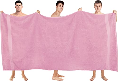 Utopia Towels - Prześcieradło Premium Jumbo (90 x 180 cm, 2 szt.) -100% bawełna ring-spun Bardzo chłonna i szybkoschnąca Bardzo duży ręcznik kąpielowy - Super miękki ręcznik hotelowy (różowy) - obrazek 9