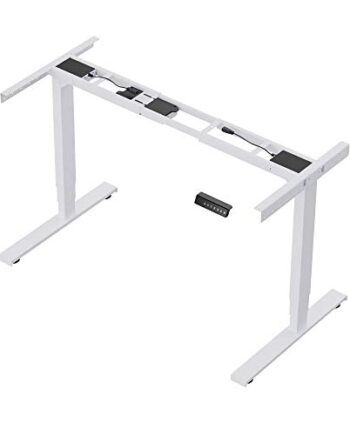 ERGOSPOT ES1 EVO – elektrycznie regulowana wysokość biurka z funkcją pamięci oraz regulowaną ochroną przed kolizjami i miękkim start/stop, obciążenie 130 kg (biały Ral9016)