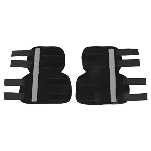 Szelki przednie nogi dla psa, łapa psów, opaski kompresyjne dla zwierząt domowych, ochraniacz na łokieć psa, z odblaskowymi paskami, pomoc w urazach więzadła, skręcenia i utratę stabilności spowodowaną zapaleniem stawów, czarna S - obrazek 2